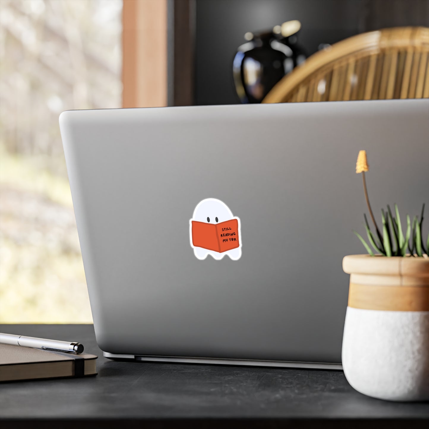 Still Reading My TBR Decal | Vinyl Sticker for Book Lovers, Halloween