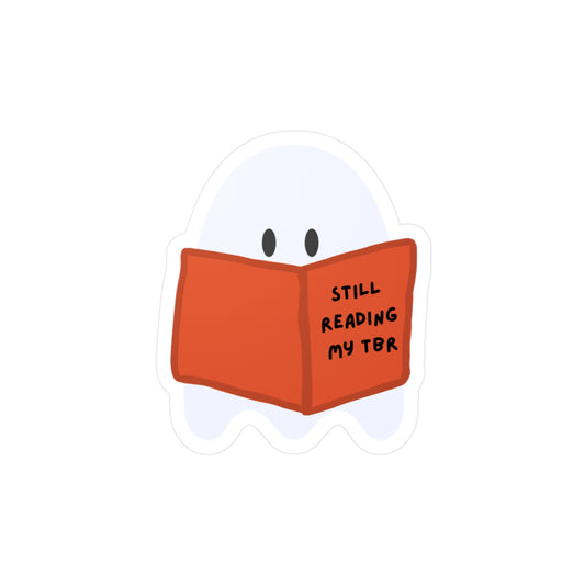 Still Reading My TBR Decal | Vinyl Sticker for Book Lovers, Halloween