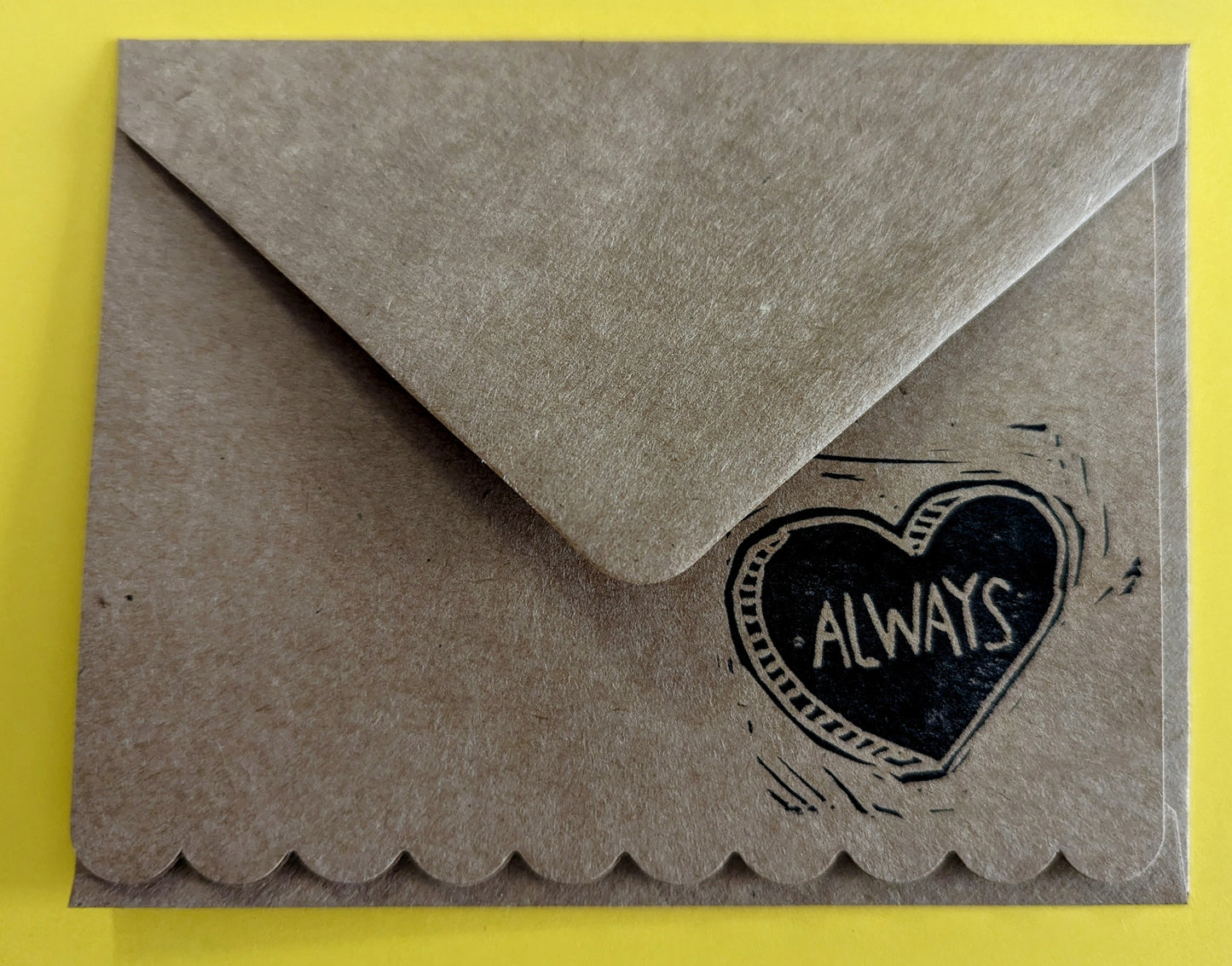 Always Candy Heart single card & envelope