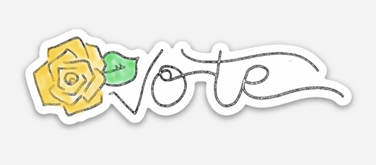 Yellow Rose Vote Sticker