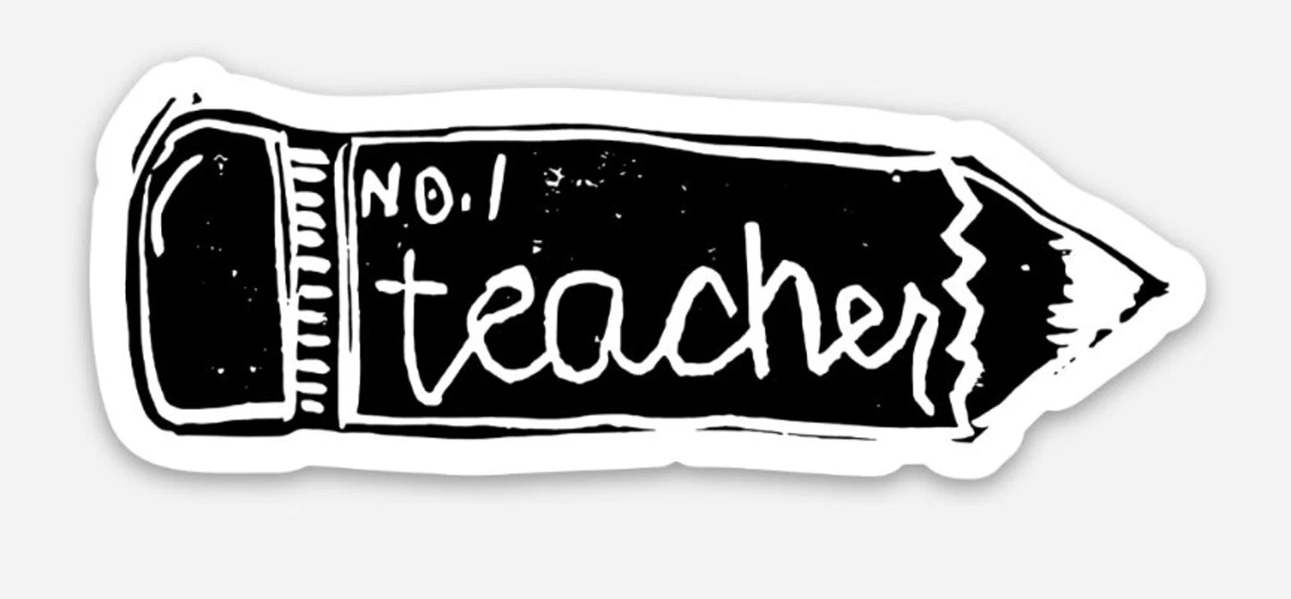 Number 1 Teacher Sticker